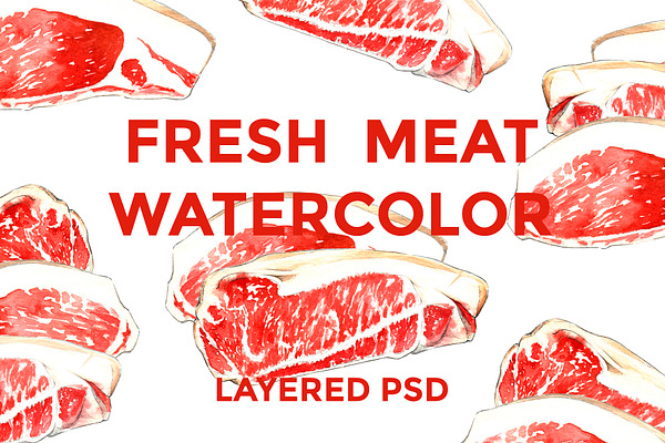 Fresh Meat Watercolor