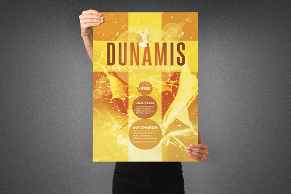 Dunamis Church Poster Template in Flyer Templates - product preview 4