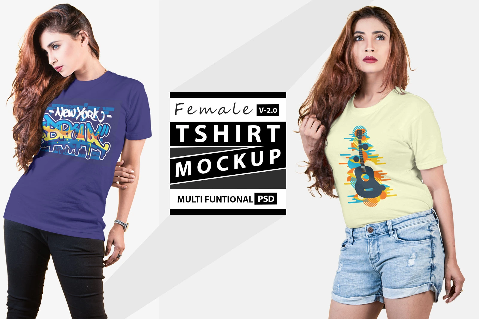 Download Female t-shirt Mockup-V-2-001 | Creative Product Mockups ...