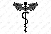 Rod of Asclepius Medical Symbol