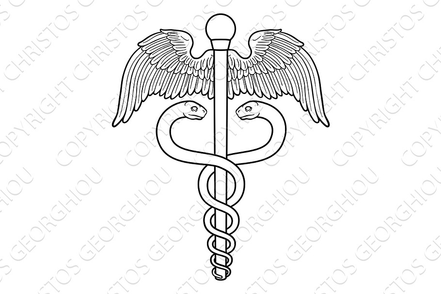 Caduceus Medical Doctor Symbol in Illustrations - product preview 8