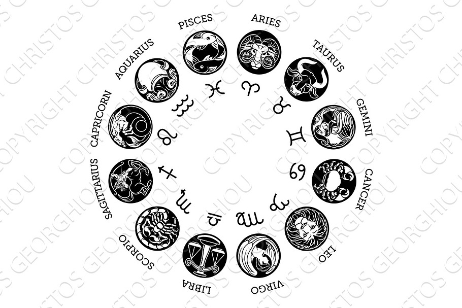Astrology zodiac horoscope star sign in Illustrations - product preview 8