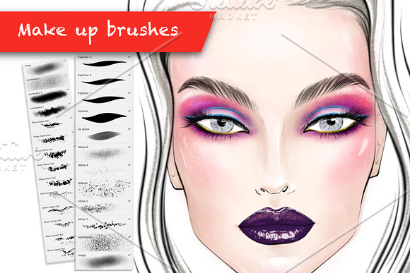 Fashion illustration brushes. in Add-Ons - product preview 3