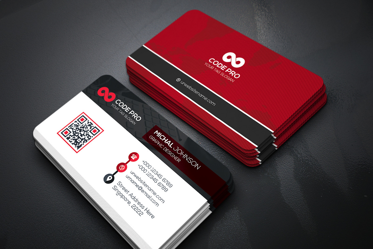 Qr Business Cards in Business Card Templates - product preview 8