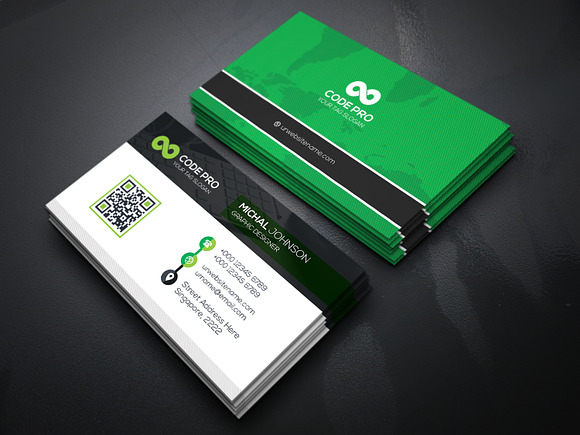 Qr Business Cards in Business Card Templates - product preview 1