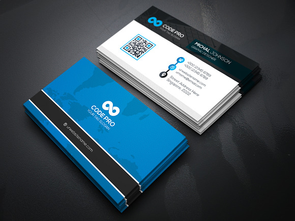 Qr Business Cards in Business Card Templates - product preview 2