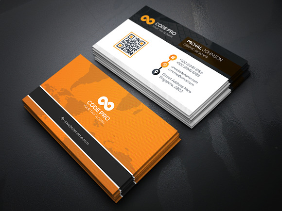 Qr Business Cards in Business Card Templates - product preview 3