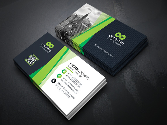 Tera Business Card in Business Card Templates - product preview 2