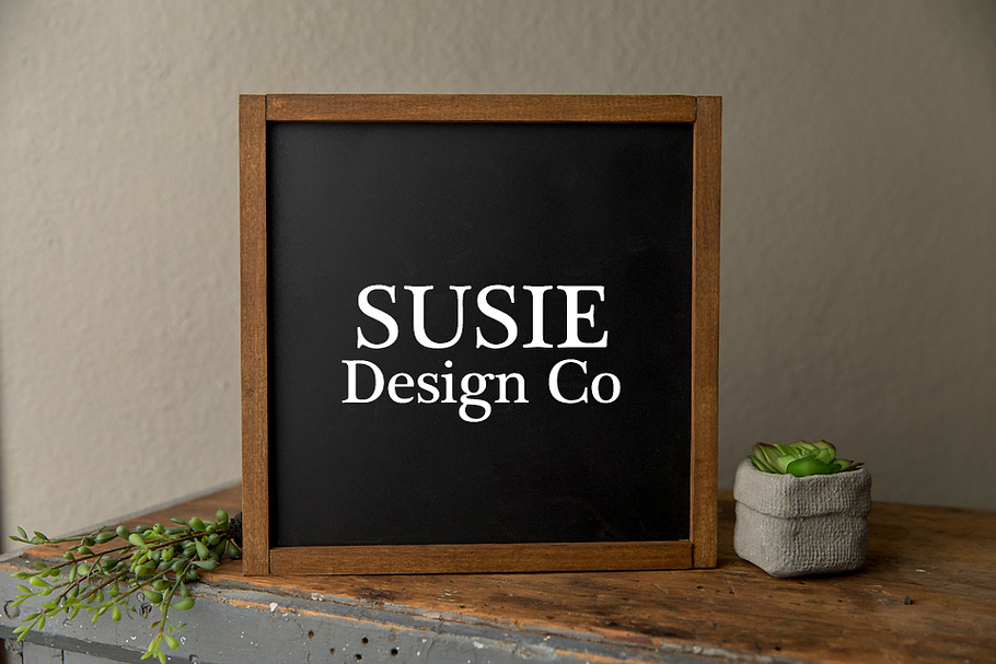 Chalkboard Farmhouse Sign Mock Up in Product Mockups - product preview 8