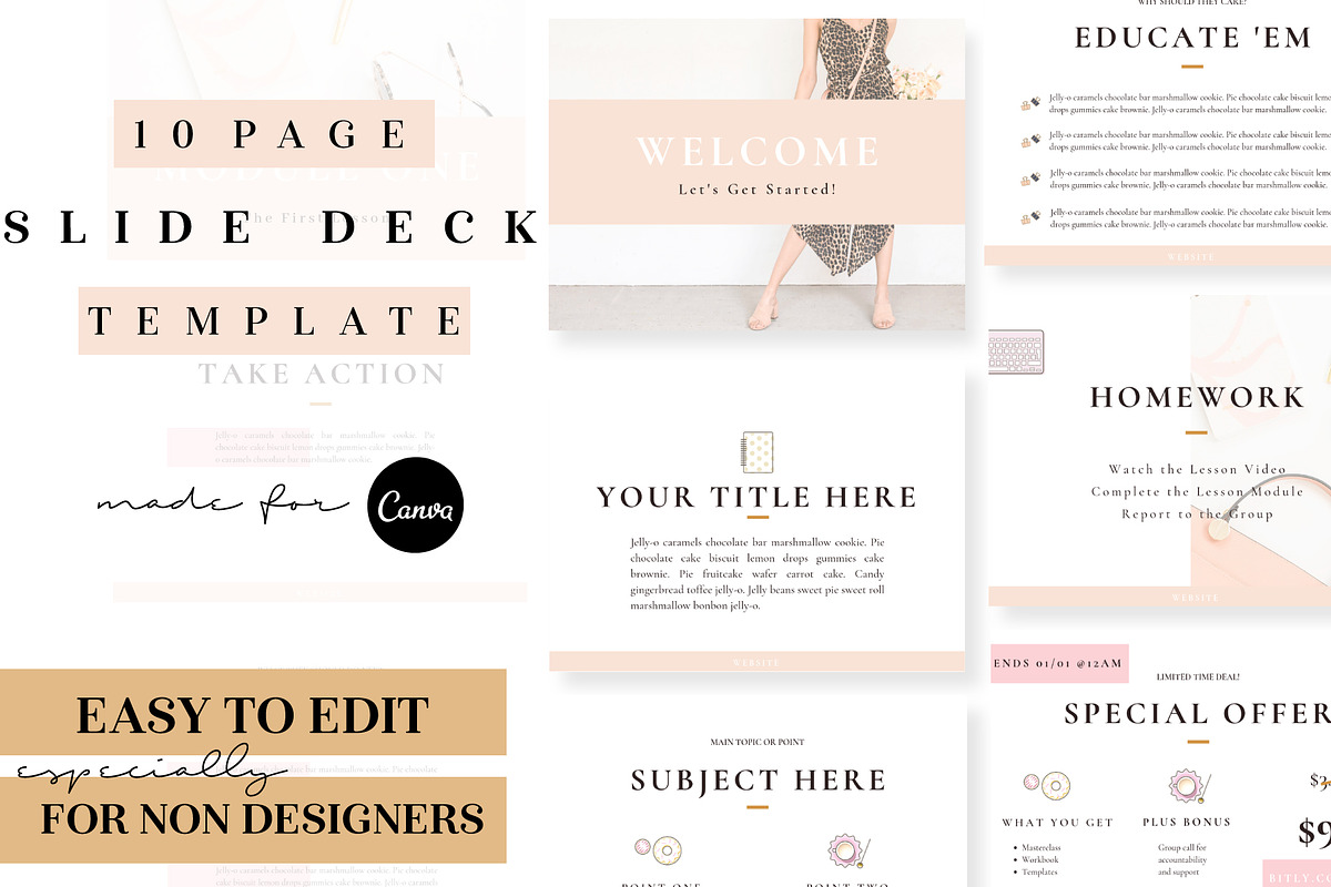 Femprenuer Slide Deck Canva in Presentation Templates - product preview 8