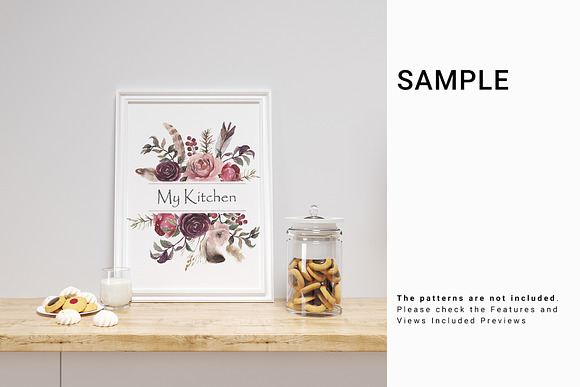 Kitchen A4 Frame Set in Product Mockups - product preview 8