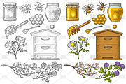 Honey set engraving