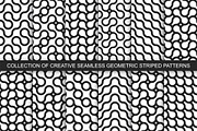 Geometric seamless wavy patterns