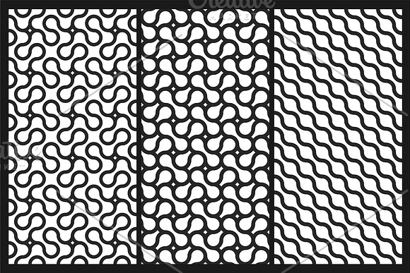 Geometric seamless wavy patterns in Patterns - product preview 6