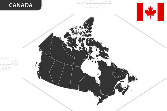 Detailed map of Canada in Illustrations - product preview 4