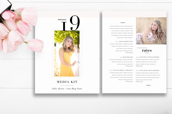 Blogger Media Kit Template & Rates in Resume Templates - product preview 3
