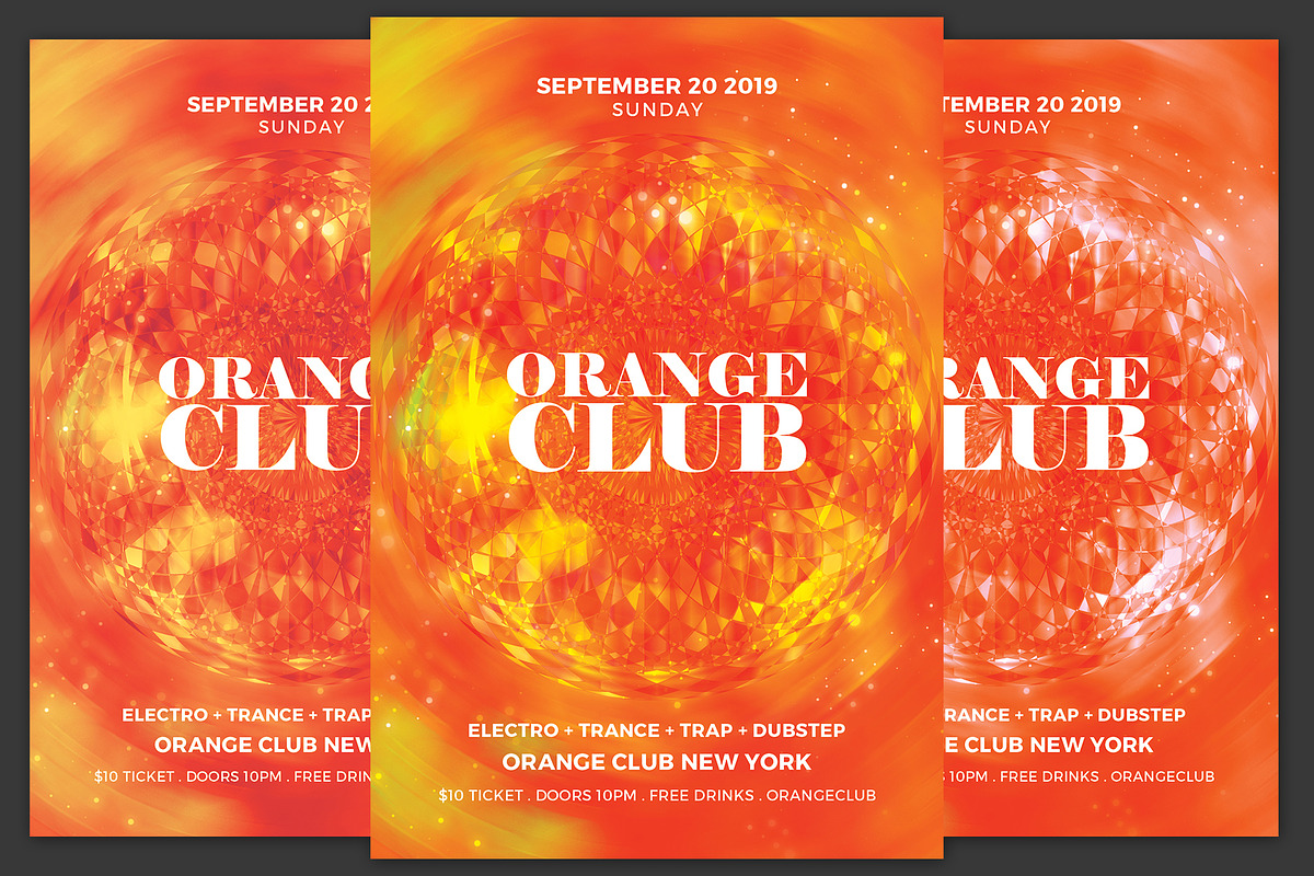 Orange Club Flyer in Flyer Templates - product preview 8