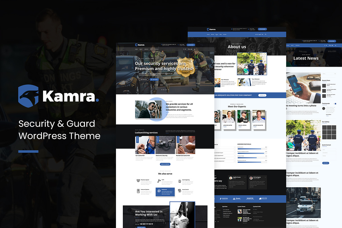 Kamra | Security & Guard WordPress in WordPress Business Themes - product preview 8
