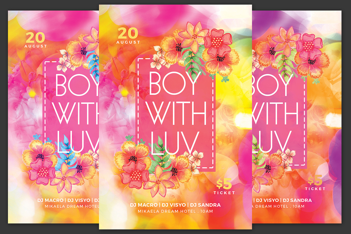 Boy with Luv Flyer in Flyer Templates - product preview 8