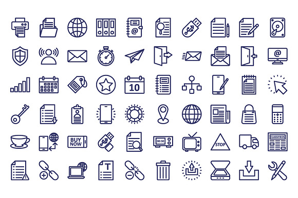 300 User Interface Vector Icons Pack in Icons - product preview 2