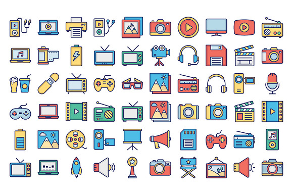 600+ Multimedia Vector Icons Pack in Icons - product preview 1