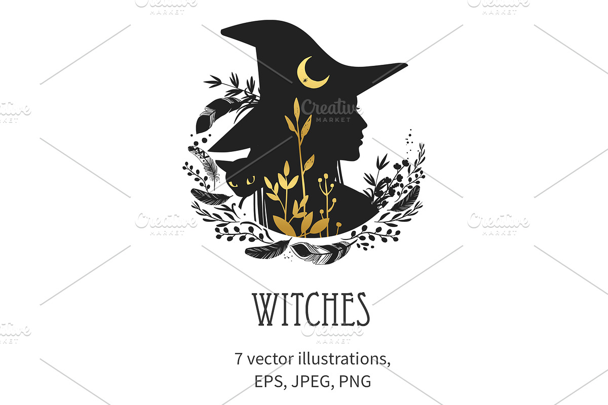 The Witches Vector Illustrations Custom Designed Illustrations
