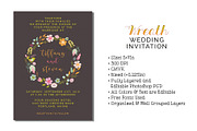 Wreath Wedding Invitation