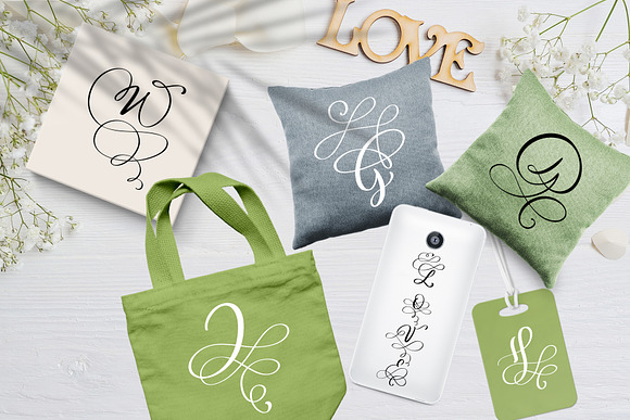 Love Story Monogram Font in Display Fonts - product preview 3
