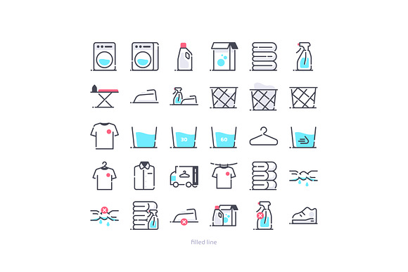 laundry 90 icons in Icons - product preview 1