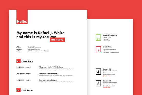 Hello. Creative Resume in Resume Templates - product preview 1