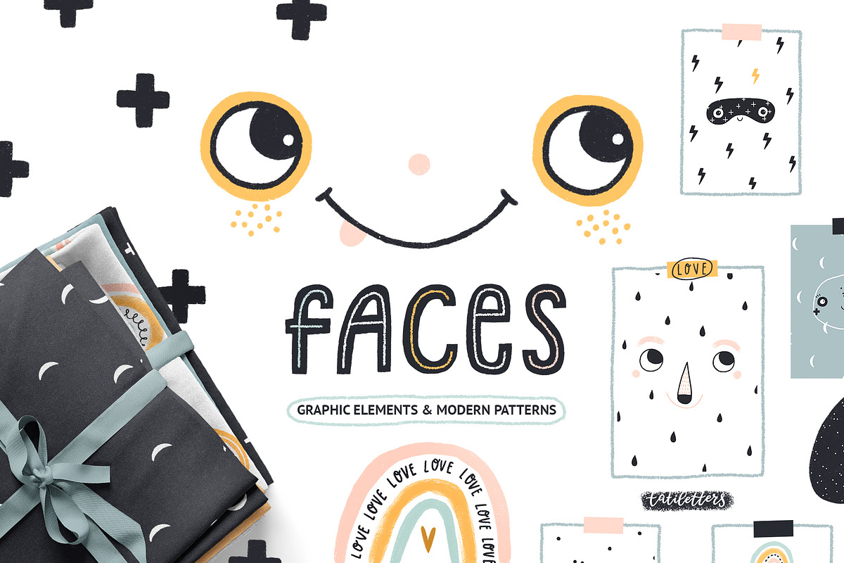 Faces - Modern graphic & Patterns in Illustrations - product preview 8