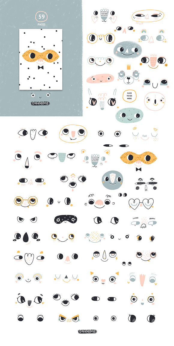 Faces - Modern graphic & Patterns in Illustrations - product preview 1
