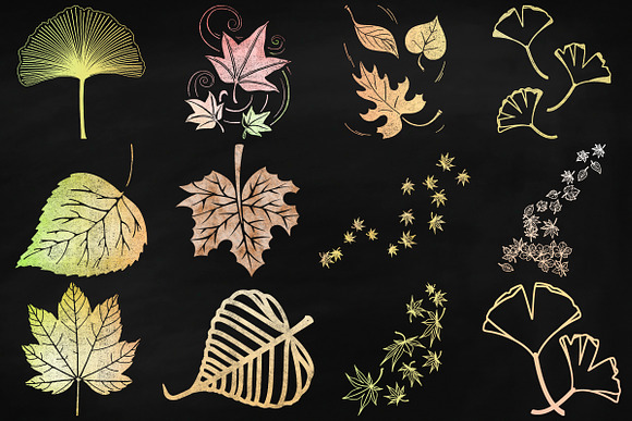 Autumn Chalkboard Clip Art in Illustrations - product preview 1