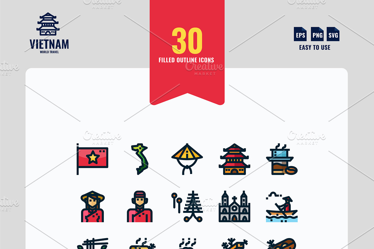 Vietnam 90 Icons in Icons - product preview 8
