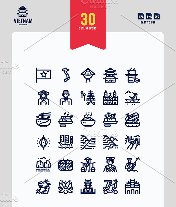 Vietnam 90 Icons in Icons - product preview 2