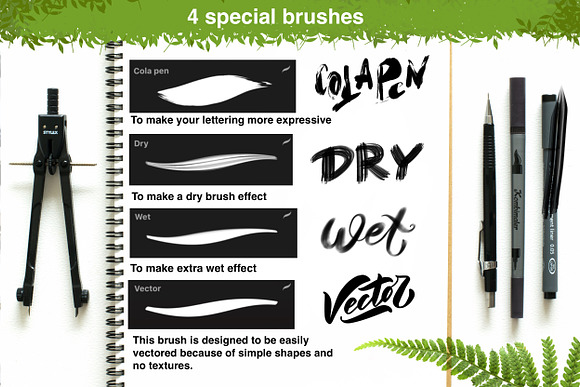 Textured & Realistic Brushpen set in Add-Ons - product preview 2