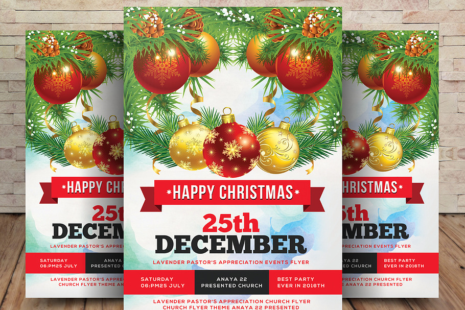 Christmas Celebration Flyer Template in Flyer Templates - product preview 8