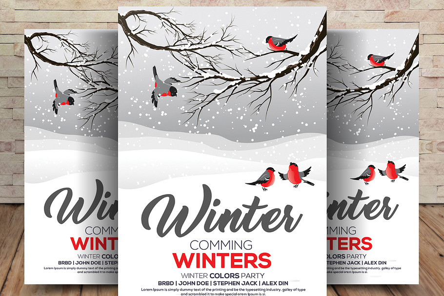 Cold Winter Party Flyer in Flyer Templates - product preview 8