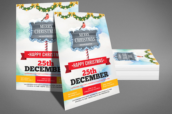Happy Christmas Flyer Template in Flyer Templates - product preview 1