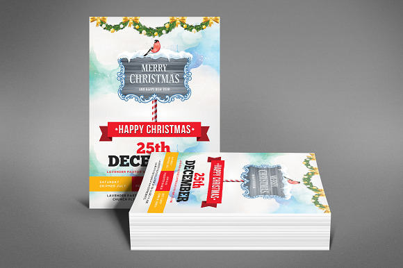 Happy Christmas Flyer Template in Flyer Templates - product preview 3