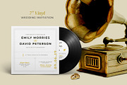 7" Vinyl Record Wedding Invitation