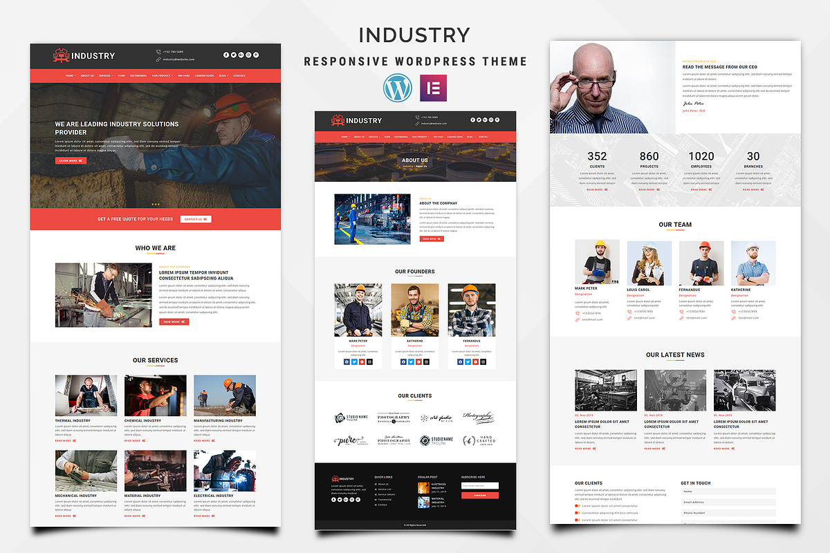 Industry - Elementor WordPress Theme in WordPress Business Themes - product preview 8