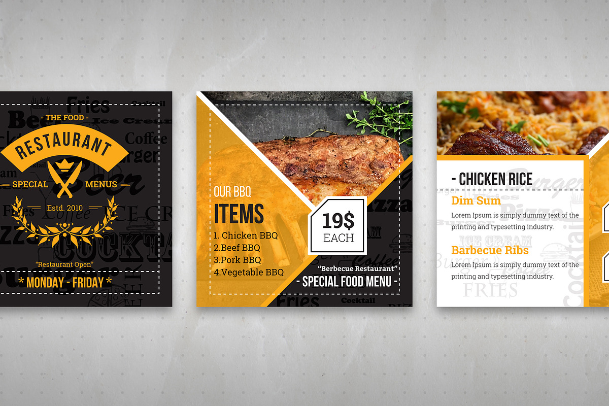 Restaurant Social Media Pack in Instagram Templates - product preview 8