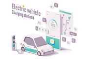 Electric car charging stations app