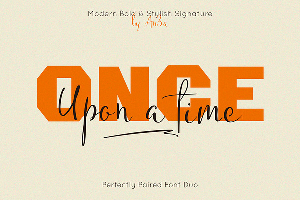 Once upon a time. Paired font duo.