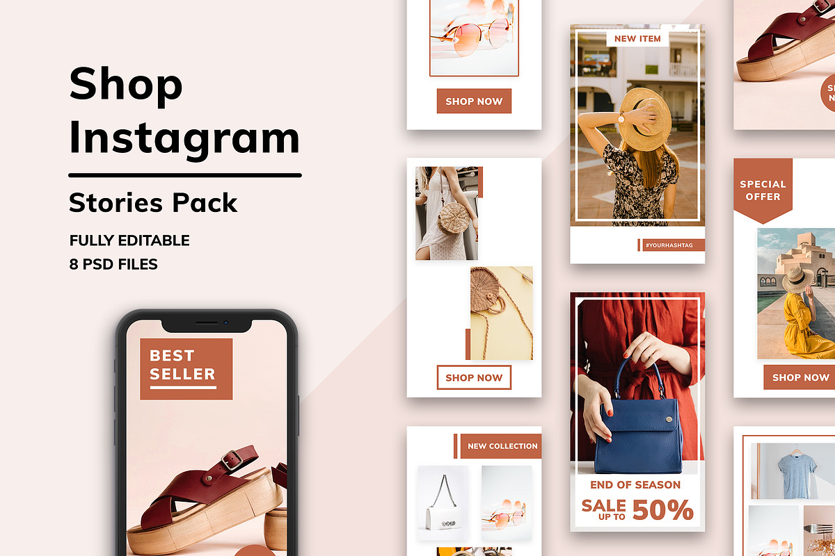 Shop Instagram Stories Pack in Instagram Templates - product preview 8