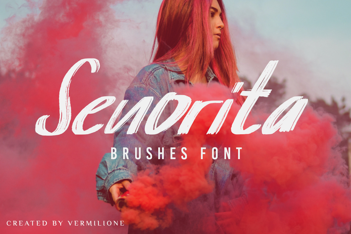 Senorita Brushes Font in Sans-Serif Fonts - product preview 8