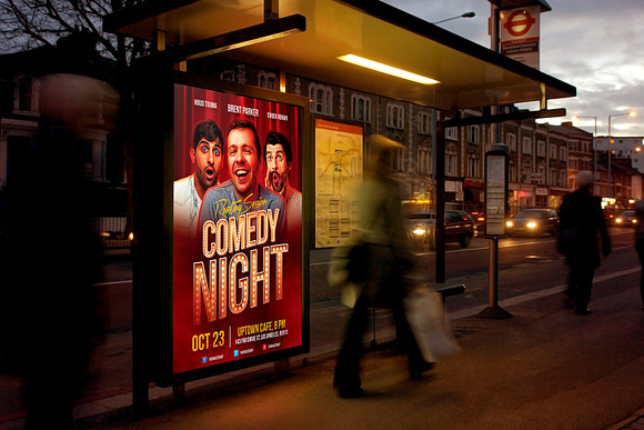 Comedy Flyer Template Roasting Night in Flyer Templates - product preview 2