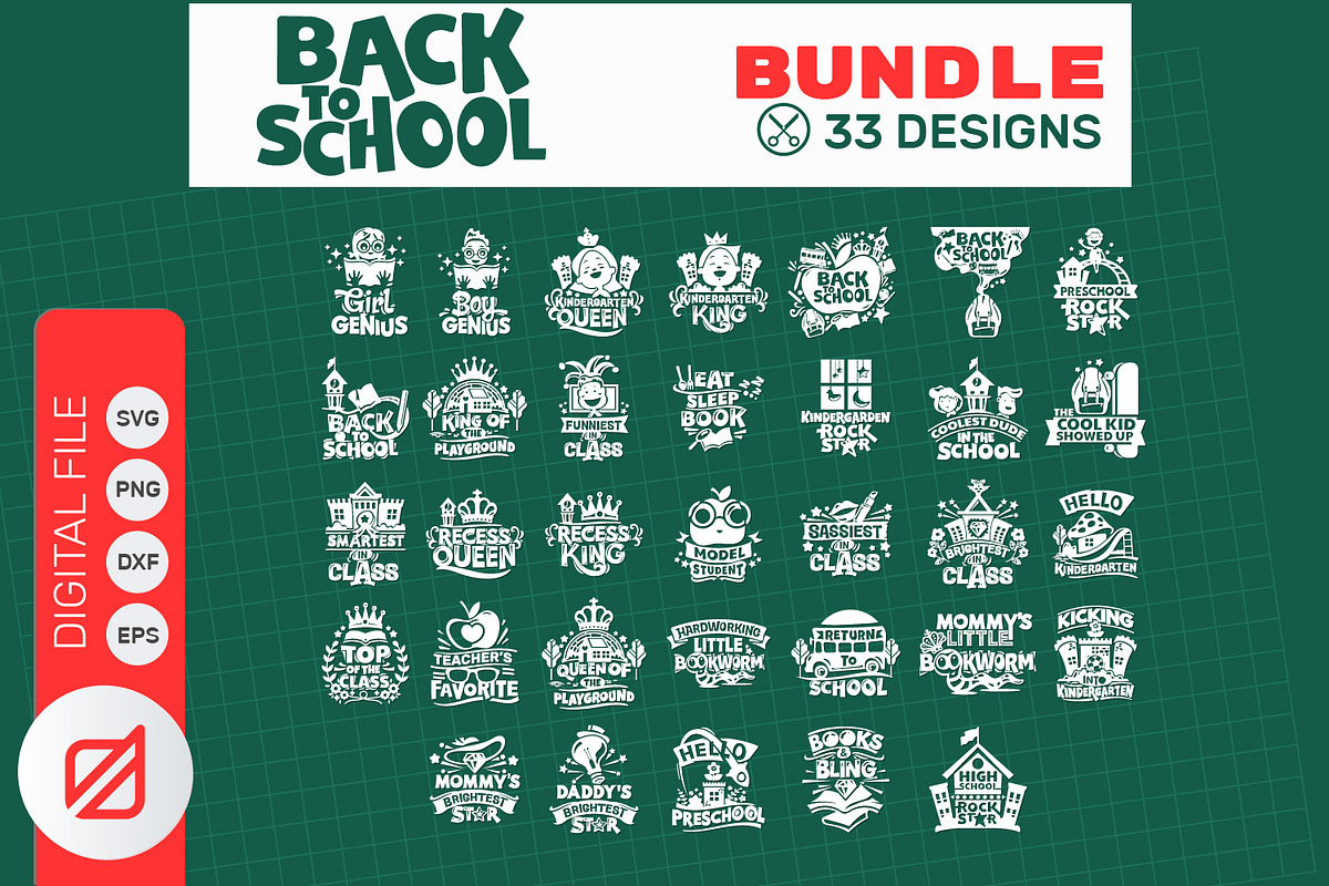 Back To School Quote SVG Bundle in Illustrations - product preview 8