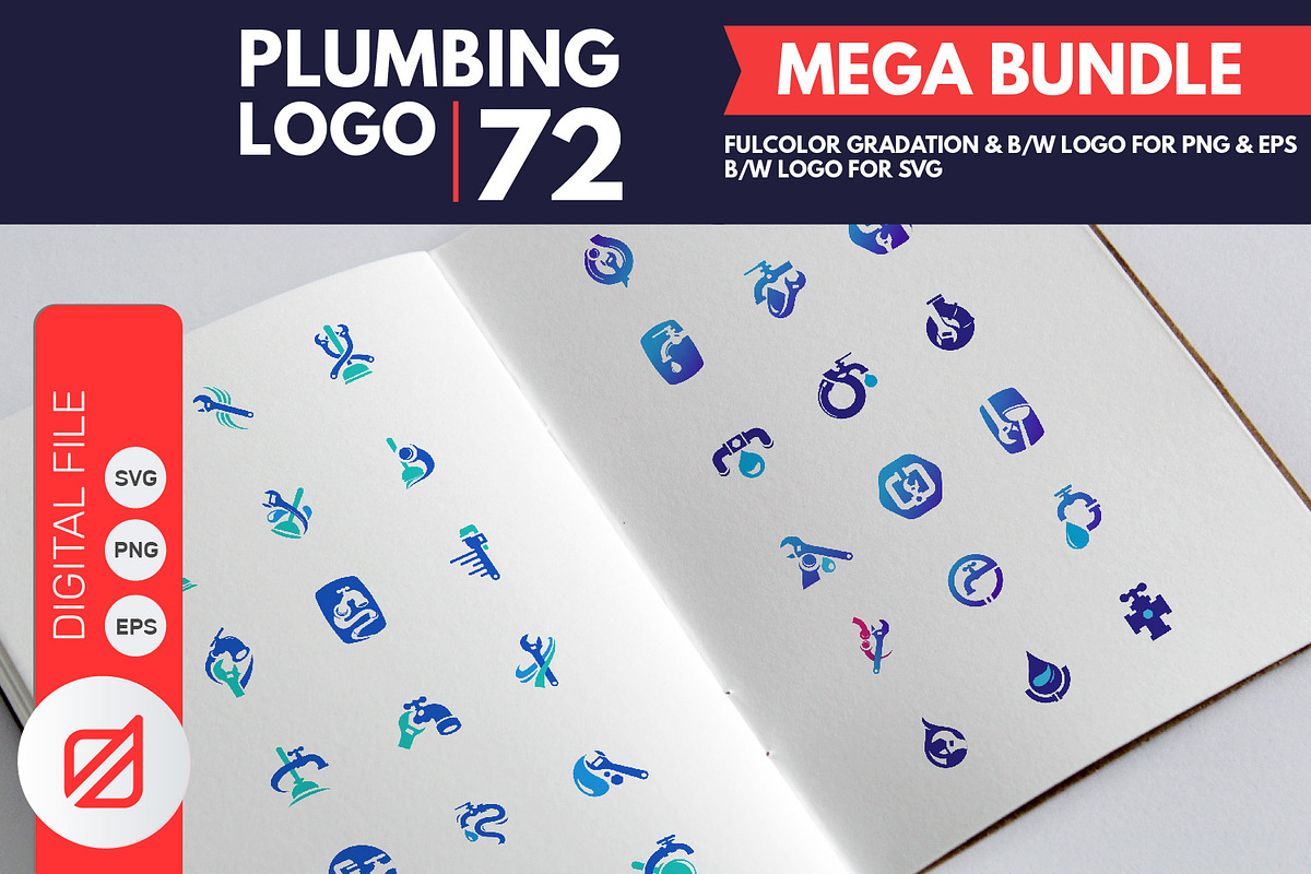 Plumbing Logo Mega Bundle in Logo Templates - product preview 8